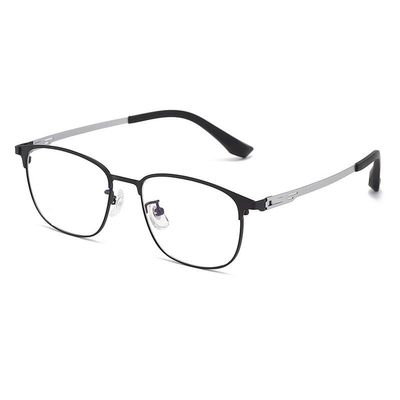PARWANA Anti-Glare Computer Reading Glasses with Blue-Light Protection, Metal Frame, Black, +0.00
