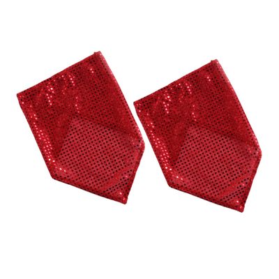 ABOOFAN Dog Bandanas with Shiny Sequin Design - 2 Pack