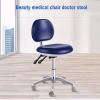 SFKLYU Ergonomic Dentist Stool with Backrest, Adjustable PU Leather Medical Stool view 3