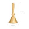 Brass Hand Call Bell, Portable Dinner Bell for Kitchen, Catering, Cafés and Seniors view 2