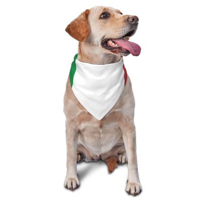 Lightweight Triangular Dog Bandana with Italian Flag
