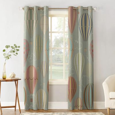 KDGGLUCK Cartoon Hot Air Balloon Blackout Curtains for Living Room, Bedroom, Kitchen, Nursery, 135 x 160 cm (W x H), 53 x 63 in