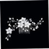 FOMIYES 2-Piece Floral Hair Comb with Faux Pearls and Rhinestones for Weddings view 2