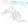 FOMIYES 2-Piece Floral Hair Comb with Faux Pearls and Rhinestones for Weddings view 3
