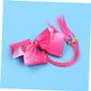 Children’s Bow Hair Tie, Rainbow Ribbed Band view 4