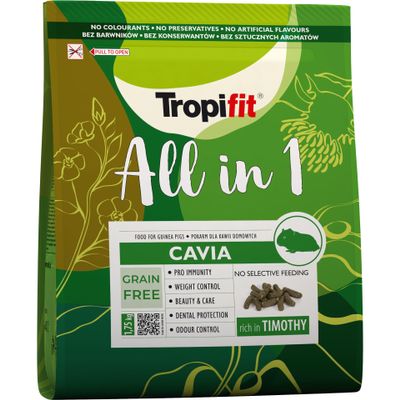 Tropifit All in 1 Cavia 1.75 kg – Grain-Free Guinea Pig Food with Meadow Grass, Herbs & Calendula
