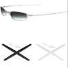Mryok Replacement Ear Socks and Nose Pieces for Oakley Square Wire 2.0 Sunglasses - White/Black Options, One Size view 1