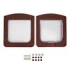 OKJHFD Square PP Pet Door with Control Switch, Weatherproof, Coffee view 1