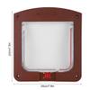 OKJHFD Square PP Pet Door with Control Switch, Weatherproof, Coffee view 2
