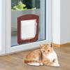 OKJHFD Square PP Pet Door with Control Switch, Weatherproof, Coffee view 4