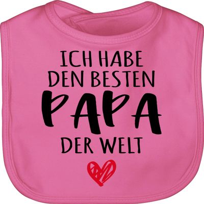 Shirtracer Baby Bib – I Have the Best Dad in the World – Pink