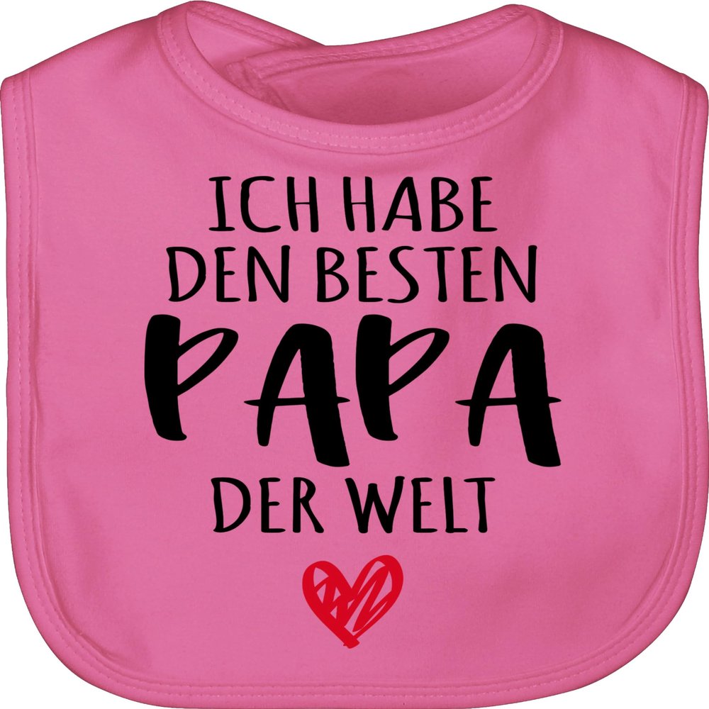Shirtracer Baby Bib – I Have the Best Dad in the World – Pink