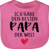 Shirtracer Baby Bib – I Have the Best Dad in the World – Pink view 1