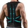 Breathable Back Support and Posture Corrector for Men and Women, Black view 1
