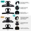 Breathable Back Support and Posture Corrector for Men and Women, Black view 3