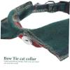 ABOOFAN Adjustable Cat Collar with Checkered Pattern and Bell view 3