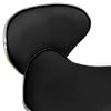 vidaXL Black Faux Leather Salon Rolling Stool view 4