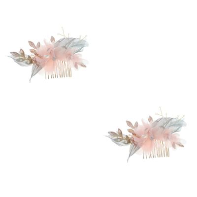 Beaupretty 2-Piece Handmade Floral Hair Comb Set