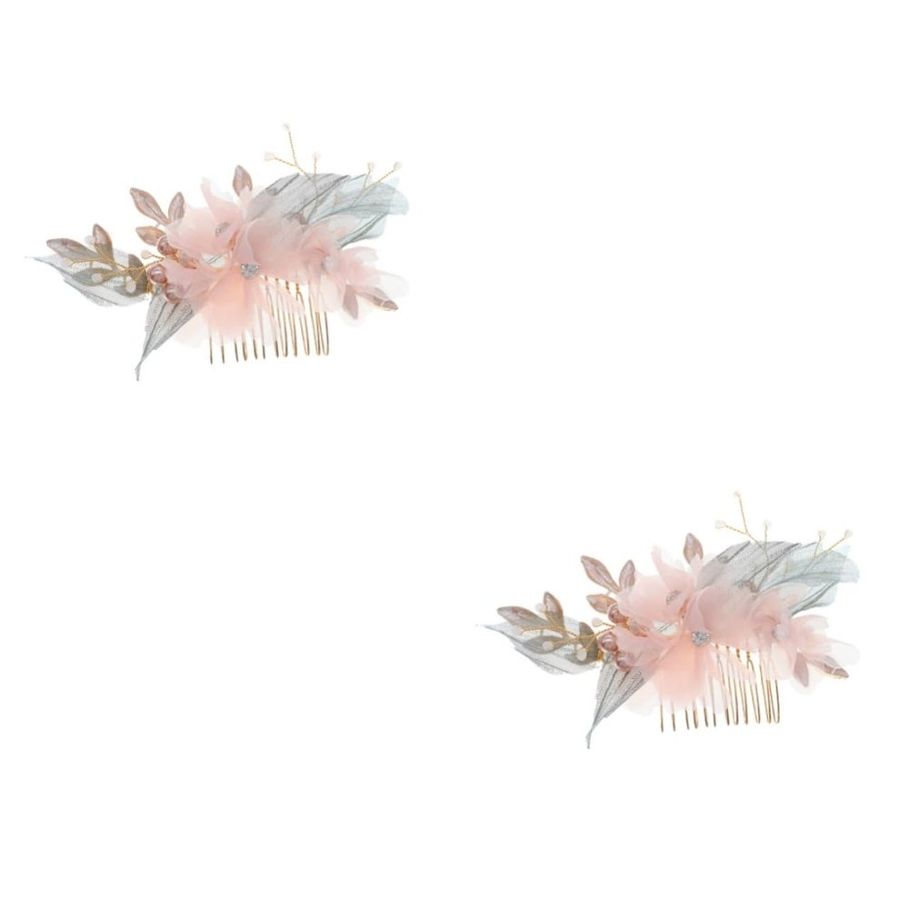 Beaupretty 2-Piece Handmade Floral Hair Comb Set