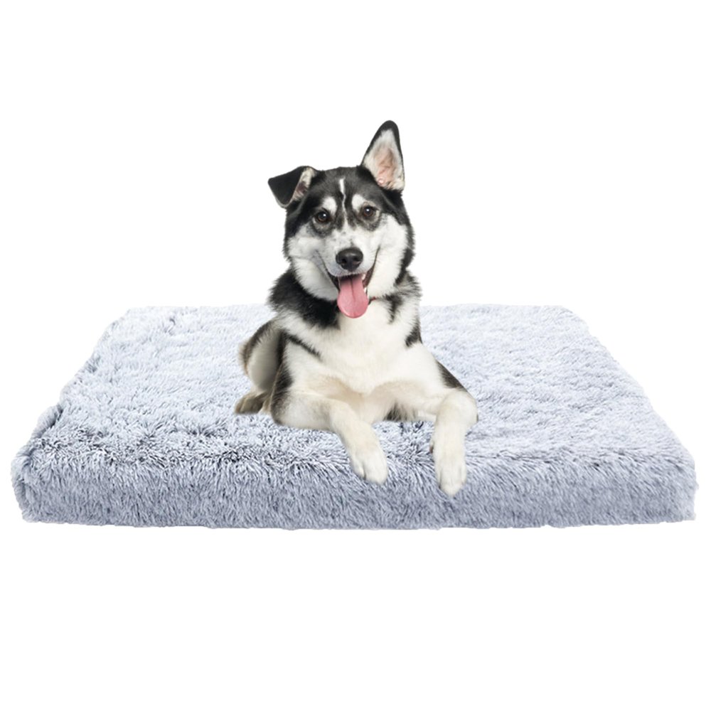 XIEMINLE Orthopedic Dog Bed, Calming Plush Washable Pet Sofa, 75 x 50 x 7 cm