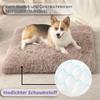 XIEMINLE Orthopedic Dog Bed, Calming Plush Washable Pet Sofa, 75 x 50 x 7 cm view 2