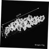 Bridal Hair Comb with Flower Rhinestones, Zinc Alloy, Silver view 2