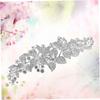 Bridal Hair Comb with Flower Rhinestones, Zinc Alloy, Silver view 3