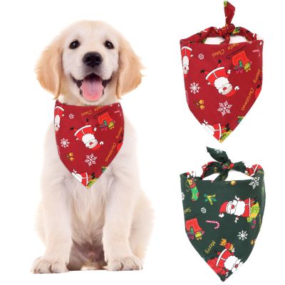 2-Pack Christmas Dog Bandanas