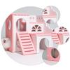 POPETPOP Two-Story Hamster House with Two Ladders view 2