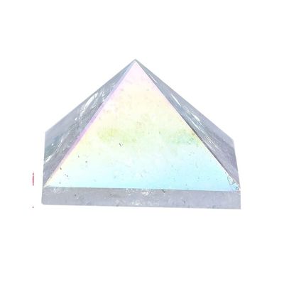 PEKMAR 1-Pack Clear Quartz Aura Crystal Pyramid Tower