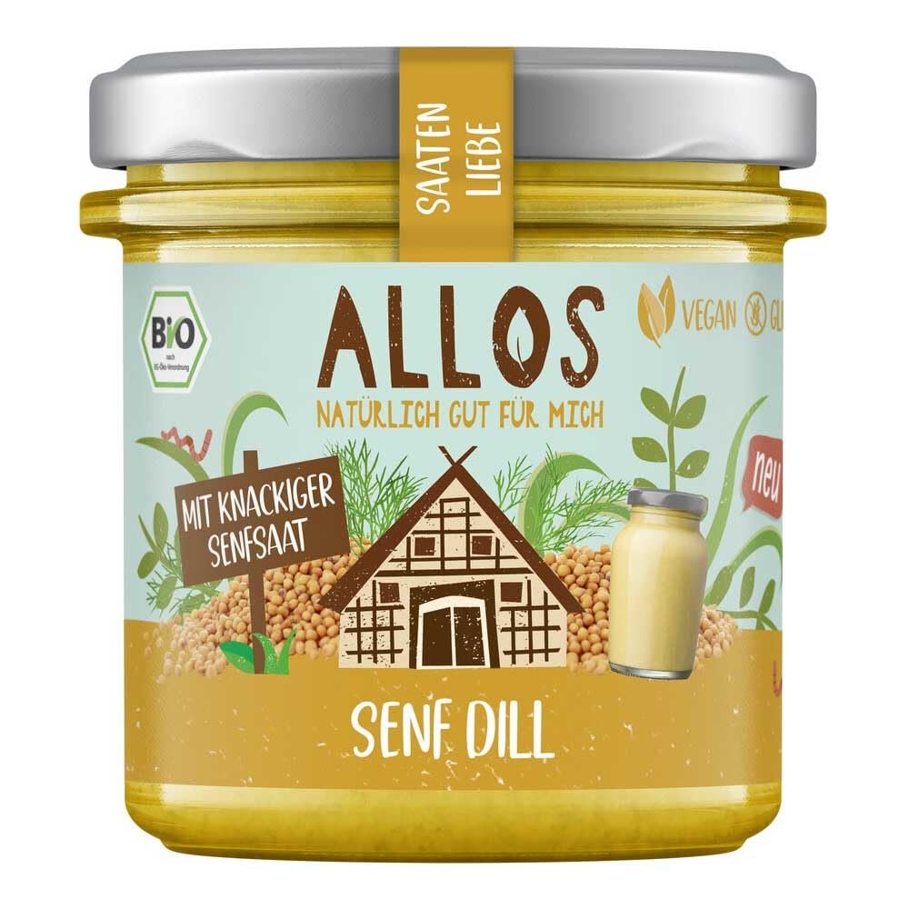 Allos Saatenliebe Mustard Seeds, Mustard & Dill, 135 g, Pack of 12