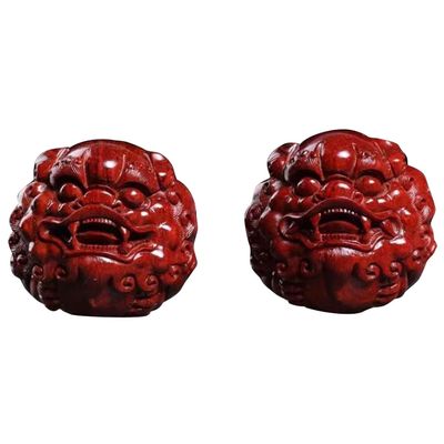 SciAza Sound Ball Massage Ball, Hand-Carved Walnut Hand Ball, Collect the Player to Win the Ball (Color: B, Size: 40 mm)