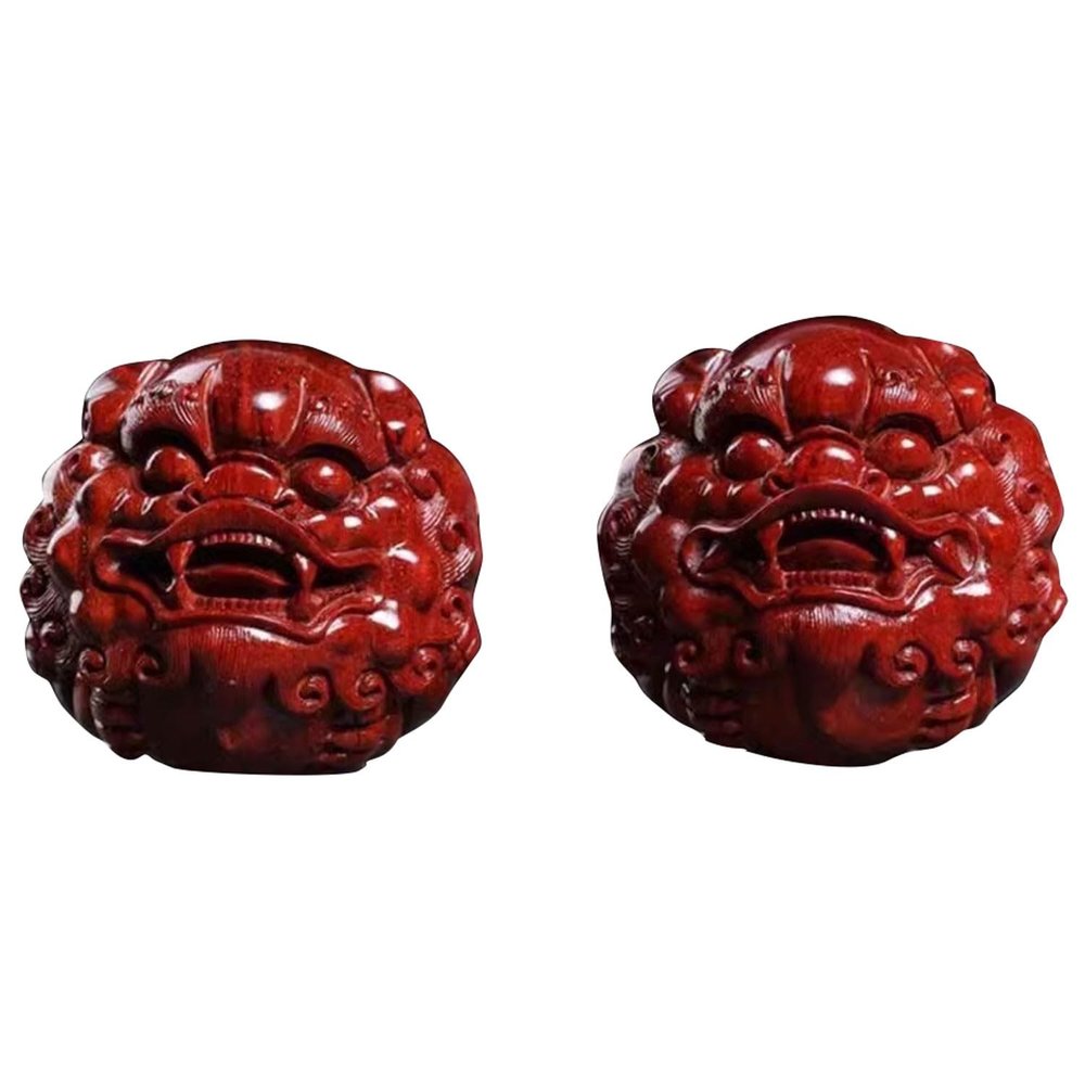 SciAza Sound Ball Massage Ball, Hand-Carved Walnut Hand Ball, Collect the Player to Win the Ball (Color: B, Size: 40 mm)
