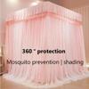 European-Style Bed Canopy Mosquito Net Set, 2-in-1 Floral Curtains, Single/Double Beds, Purple-1, 180 x 200 x 20 cm view 4