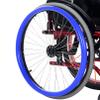 UYSELA 1 Pair 24-Inch Silicone Wheelchair Pushrim Covers, Non-Slip, Wear-Resistant, Blue view 1