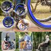 UYSELA 1 Pair 24-Inch Silicone Wheelchair Pushrim Covers, Non-Slip, Wear-Resistant, Blue view 2