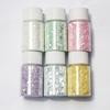REDAEL 3D Mirror Silver Mermaid Nail Glitter, Hexagon Sequins, Sparkling Pigment Powder, J02 Light Violet, 10 mL view 2