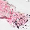 REDAEL 3D Mirror Silver Mermaid Nail Glitter, Hexagon Sequins, Sparkling Pigment Powder, J02 Light Violet, 10 mL view 4