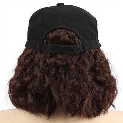 WUODHTW Baseball Cap Wig for Women, Adjustable Duckbill Sun Hat Wig