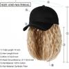 WUODHTW Baseball Cap Wig for Women, Adjustable Duckbill Sun Hat Wig view 3
