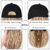 WUODHTW Baseball Cap Wig for Women, Adjustable Duckbill Sun Hat Wig view 4