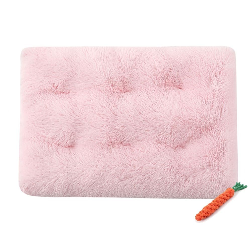 FANSU Washable Fluffy Dog Bed, XL 95 x 65 cm, Light Pink