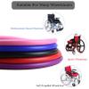 UYSELA Wheelchair Push Rim Covers, 1 Pair, Silicone Handrim Protectors, Blue, 24 in view 4