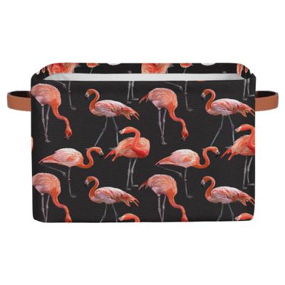 TropicalLife Large Flamingo Storage Box, 26 L, Collapsible Fabric Basket