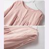 Women's Long-Sleeve Bedridden Care Garment with Double Zippers and Hook-and-Loop Closure, Pink, XL view 2