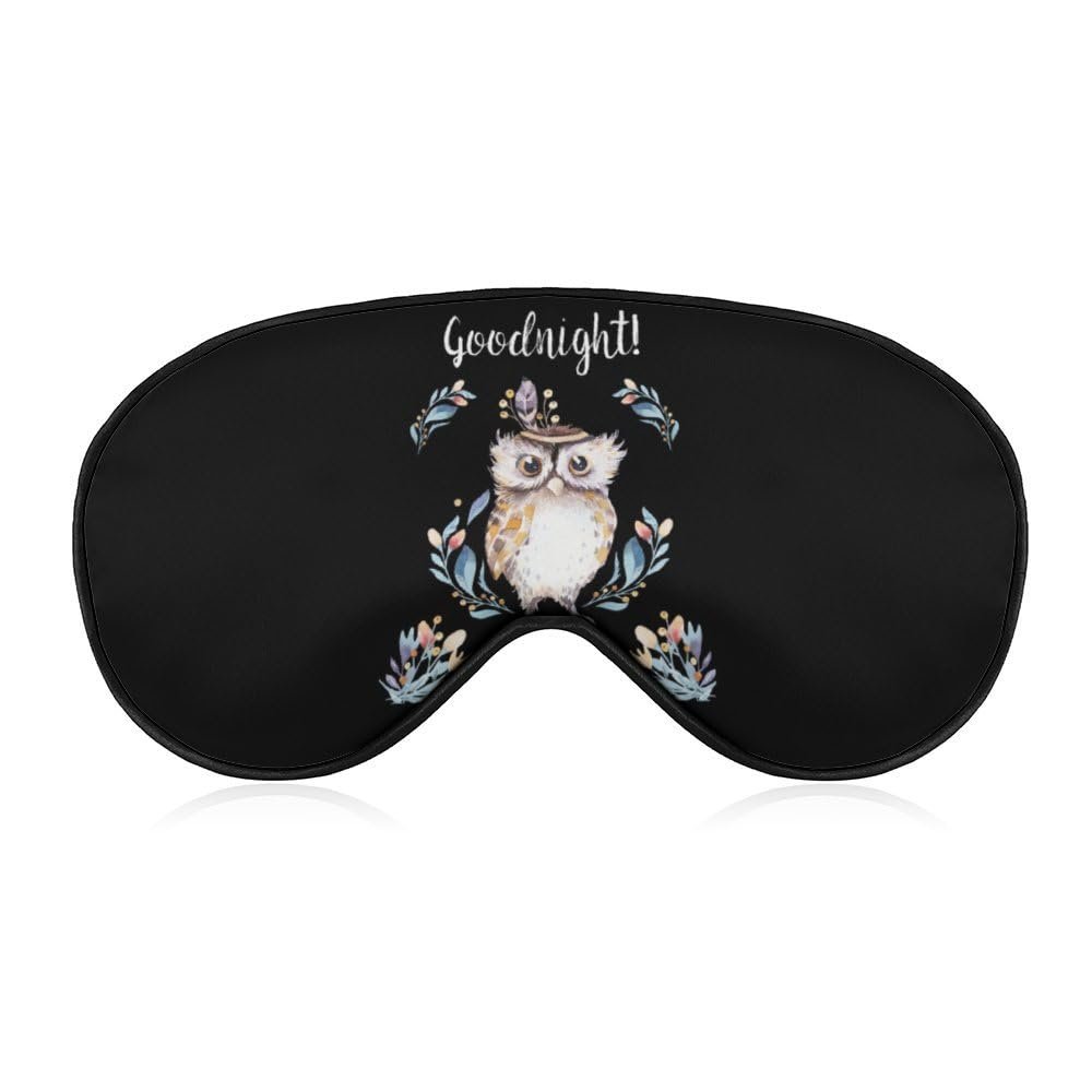 Goodnight Owl Sleep Mask for Men, Women, Teens, and Children