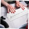 White PU Leather Nail Hand Rest, Portable and Comfortable view 2