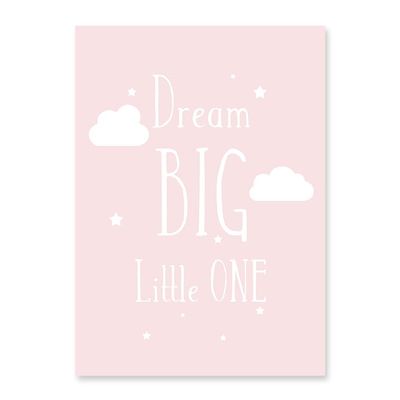 Dream Big Little One Nursery Wall Art, Canvas Print, 30 x 40 cm, Color 6, Unframed