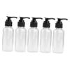 minkissy 5-Piece Black Press Pump Bottles, Empty Refillable Travel Bottles for Shower Gel view 1