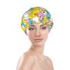 Se Ente Pastel Shower Cap for Women, Adjustable Double-Layer Waterproof Hair Cover view 3